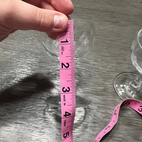 Standard Glass Etched Glass Champagne Cups LOT of 2 - Picture 5 of 5